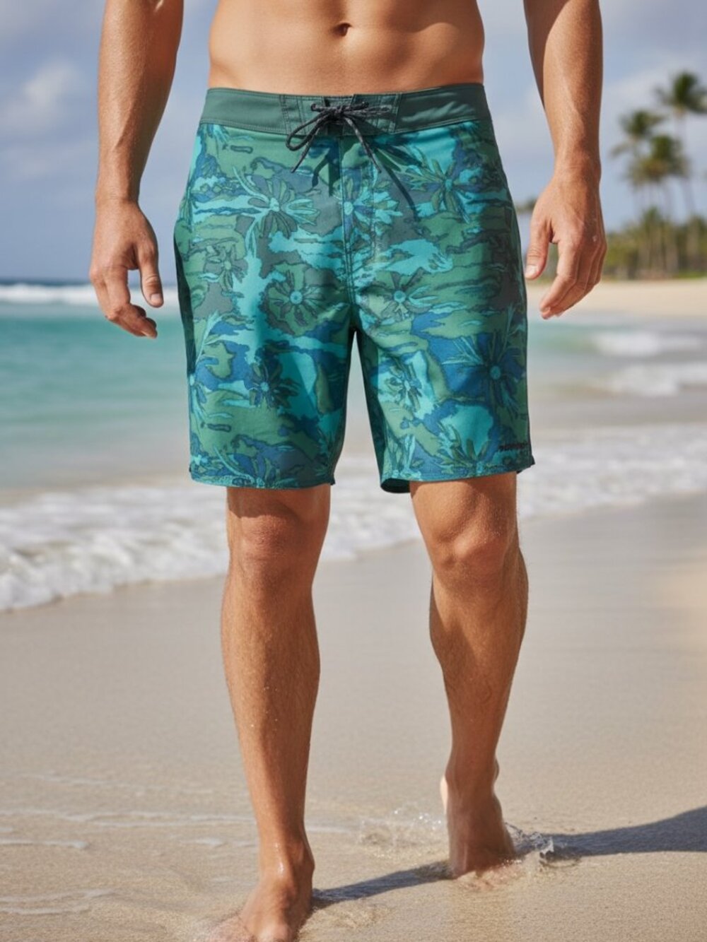 🌊 NWT Patagonia Hydropeak Boardshorts 18" Sz 32 Conifer Green